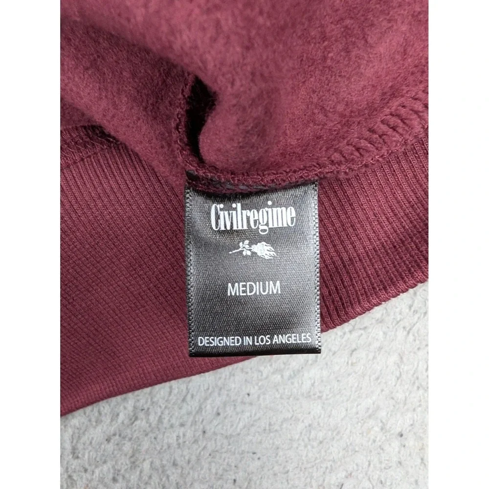 Civil Regime x Death Note Ryuk Zip Up Hoodie Oxblood Mens Medium Womens New